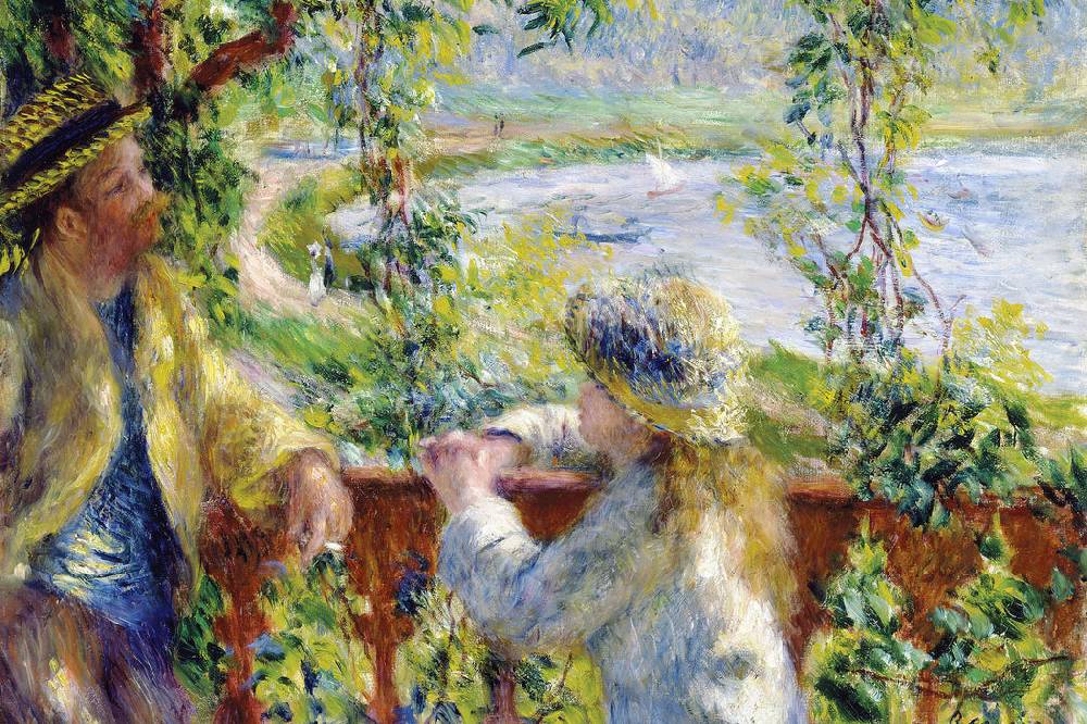Pixxprint Pierre-Auguste Renoir - Am Wassernahe des Sees, Glasbild Zeitlich begrenztes Angebot