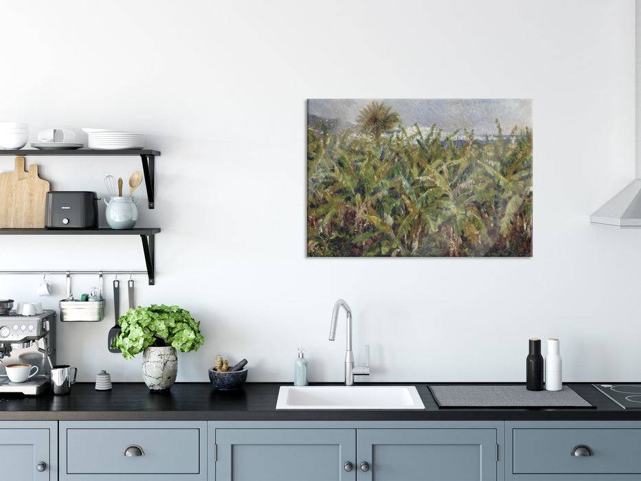 Pixxprint Pierre-Auguste Renoir - Feld mit Bananenbäumen , Glasbild Blitzangebot