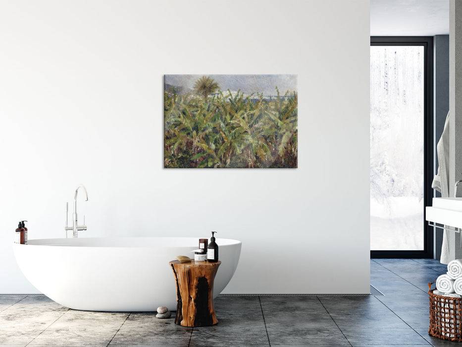Pixxprint Pierre-Auguste Renoir - Feld mit Bananenbäumen , Glasbild Blitzangebot