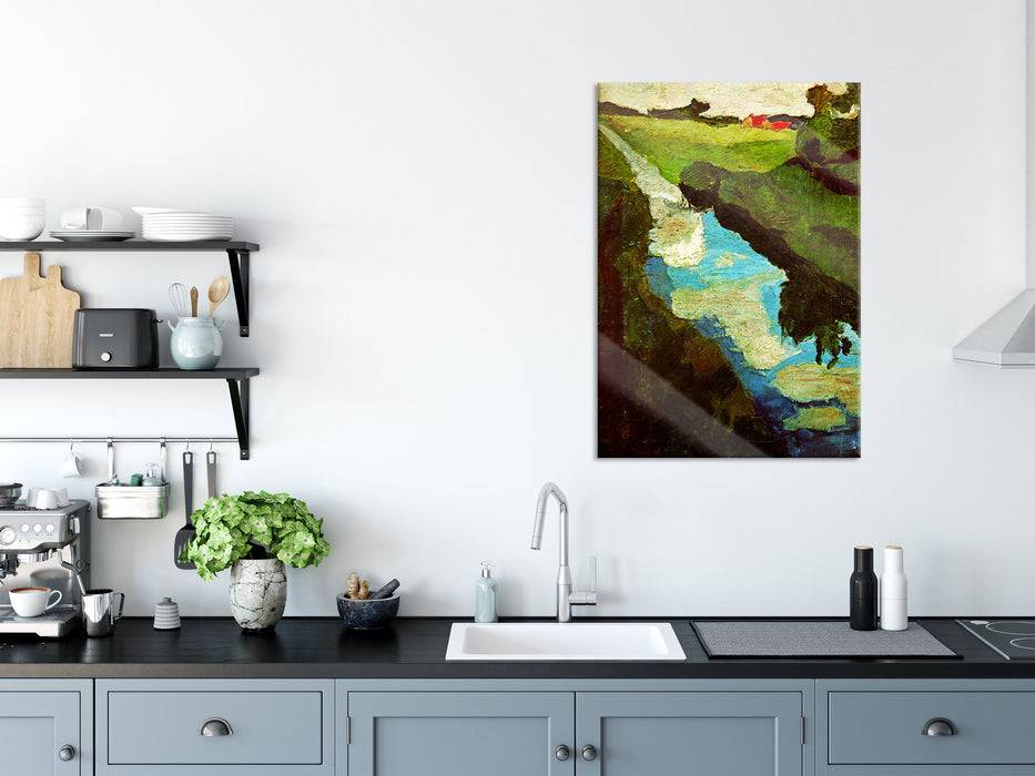 Pixxprint Paula Modersohn - Becker Moorgraben Moorkanal, Glasbild Kauf eins, bekomm eins gratis