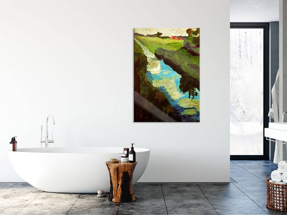 Pixxprint Paula Modersohn - Becker Moorgraben Moorkanal, Glasbild Kauf eins, bekomm eins gratis
