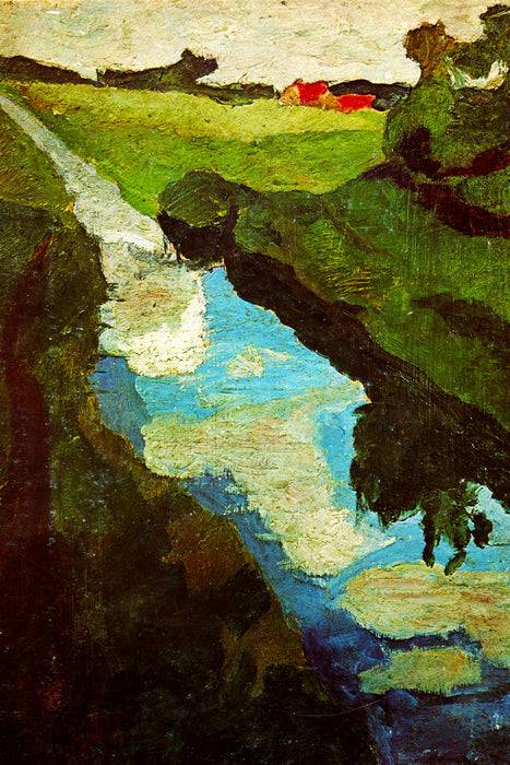 Pixxprint Paula Modersohn - Becker Moorgraben Moorkanal, Glasbild Kauf eins, bekomm eins gratis