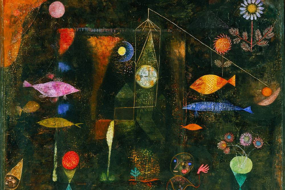 Pixxprint Paul Klee - Fischzauber, Glasbild Riesige Ersparnisse