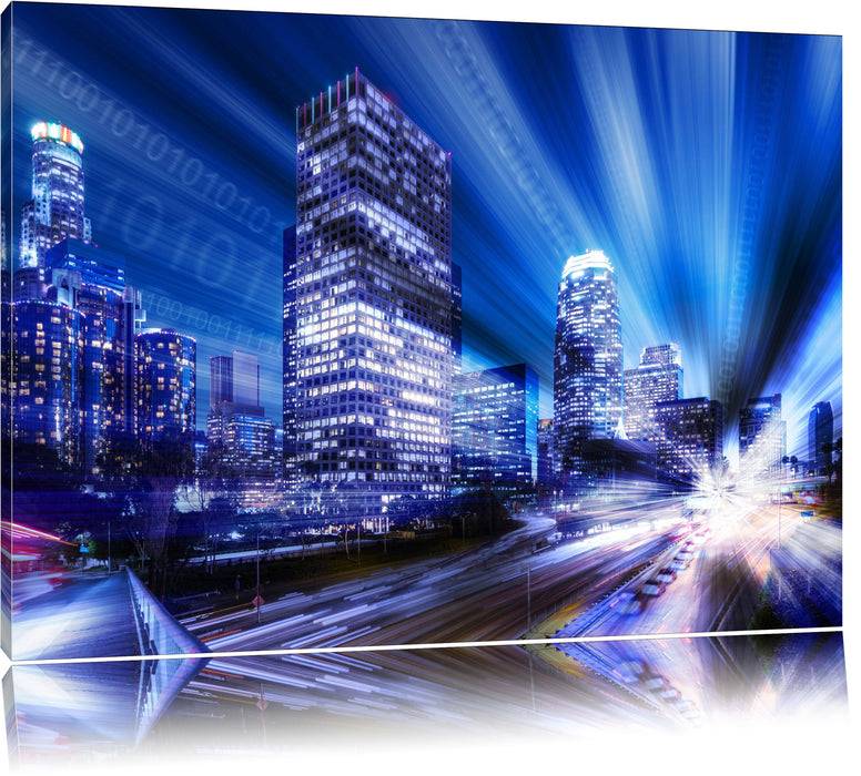 Pixxprint Los Angeles Matrix, Leinwandbild