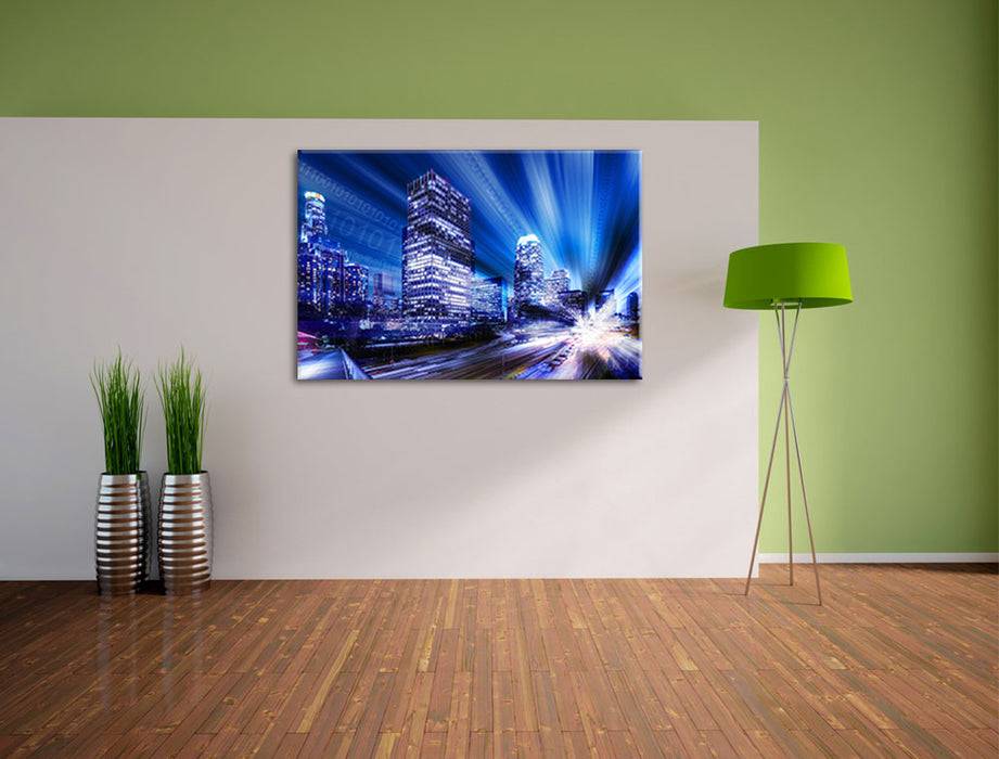 Pixxprint Los Angeles Matrix, Leinwandbild Letzte 3 Tage