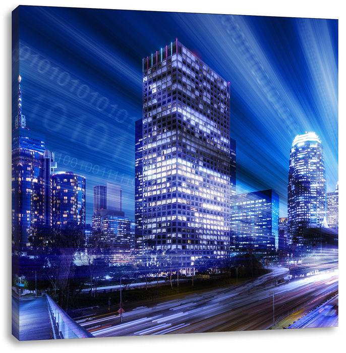 Pixxprint Los Angeles Matrix, Leinwandbild Letzte 3 Tage