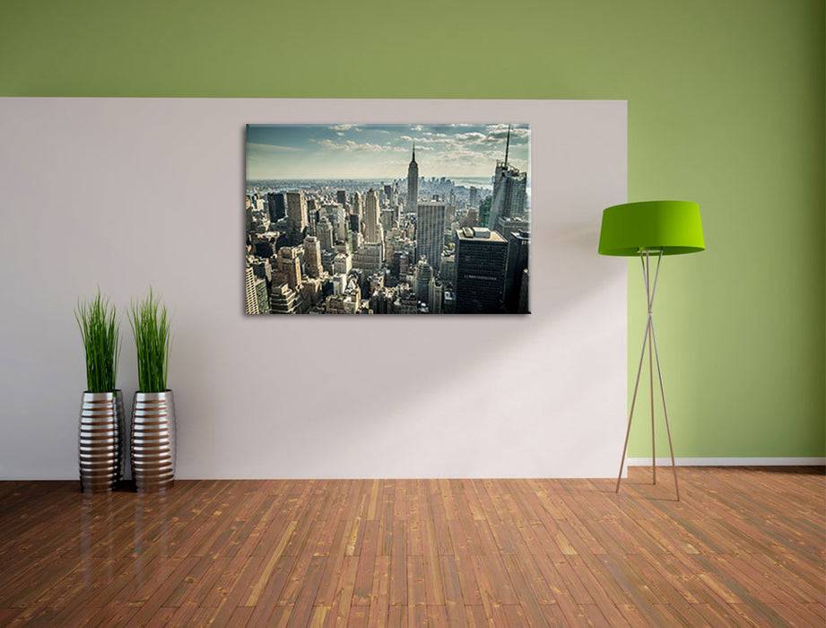 Pixxprint New York bei Tag, Leinwandbild JETZT KAUFEN