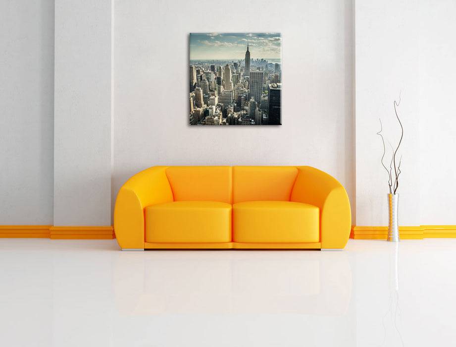 Pixxprint New York bei Tag, Leinwandbild JETZT KAUFEN
