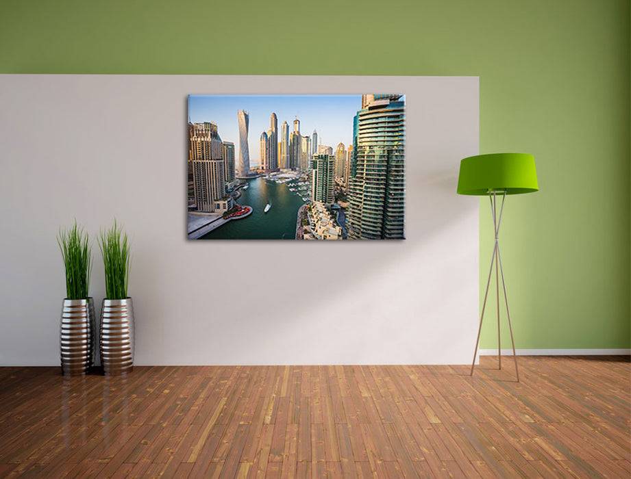 Pixxprint Dubai Metropole, Leinwandbild Neueste Stile