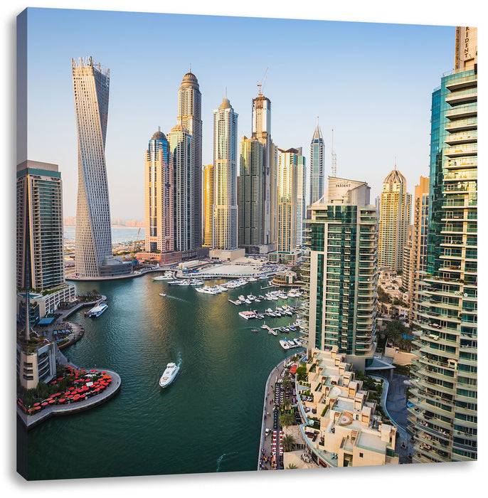 Pixxprint Dubai Metropole, Leinwandbild Neueste Stile