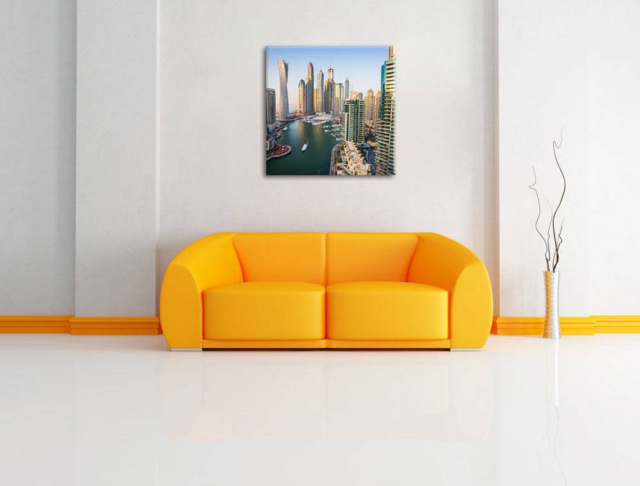 Pixxprint Dubai Metropole, Leinwandbild Neueste Stile