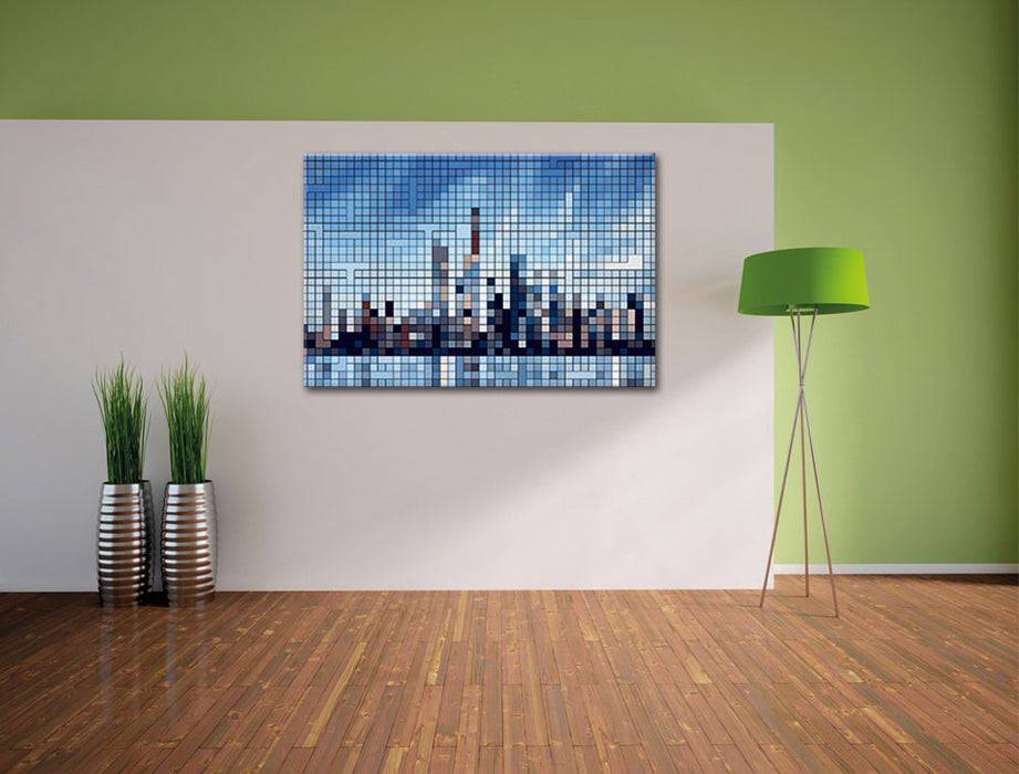 Pixxprint New York Pixel Skyline, Leinwandbild Zeitbegrenzte Promotion