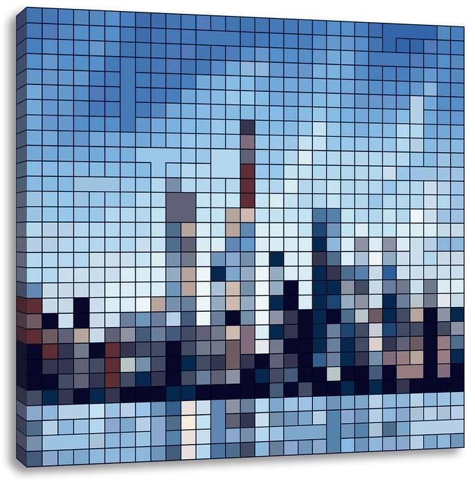 Pixxprint New York Pixel Skyline, Leinwandbild Zeitbegrenzte Promotion