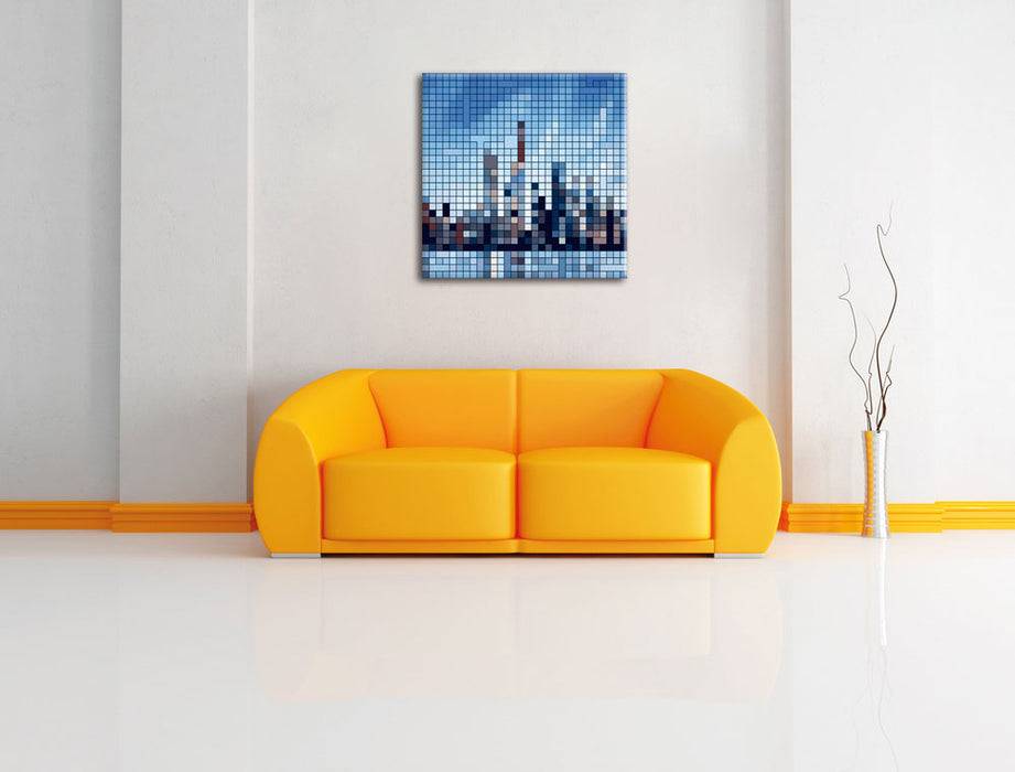 Pixxprint New York Pixel Skyline, Leinwandbild Zeitbegrenzte Promotion