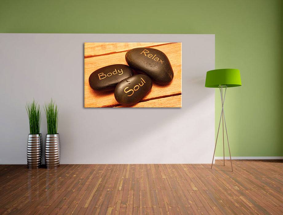 Pixxprint Wellness Body Soul Relax, Leinwandbild Nur für heute