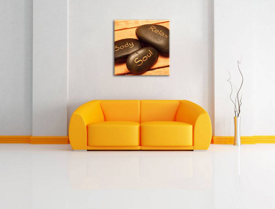 Pixxprint Wellness Body Soul Relax, Leinwandbild Nur für heute