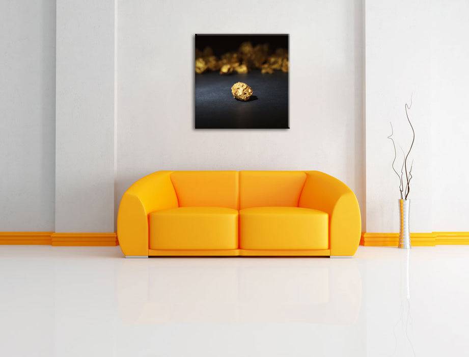 Pixxprint Goldnugget, Leinwandbild Sonderangebot der Fabrik