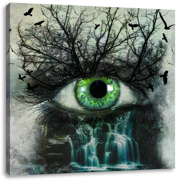 Pixxprint Auge verbunden mit Natur, Leinwandbild Bis zu 55% Rabatt
