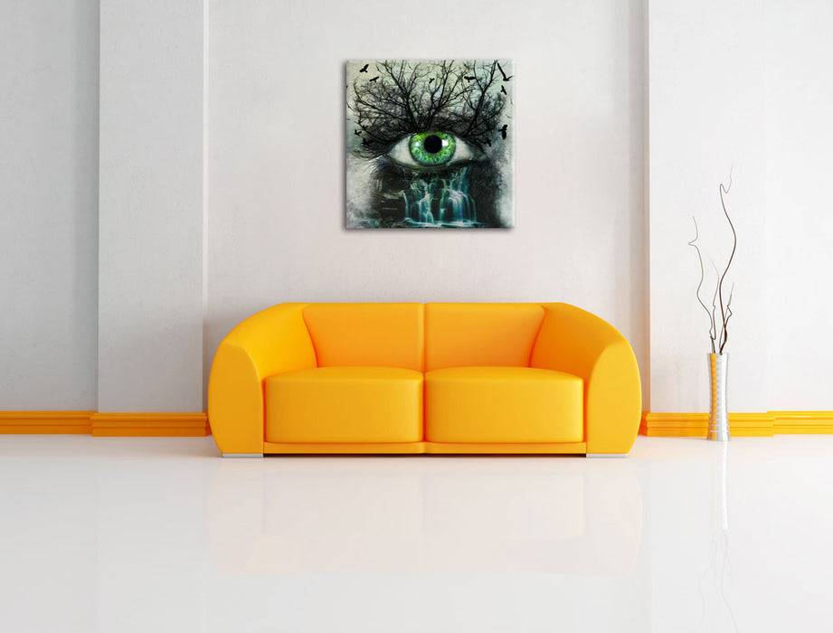 Pixxprint Auge verbunden mit Natur, Leinwandbild Bis zu 55% Rabatt