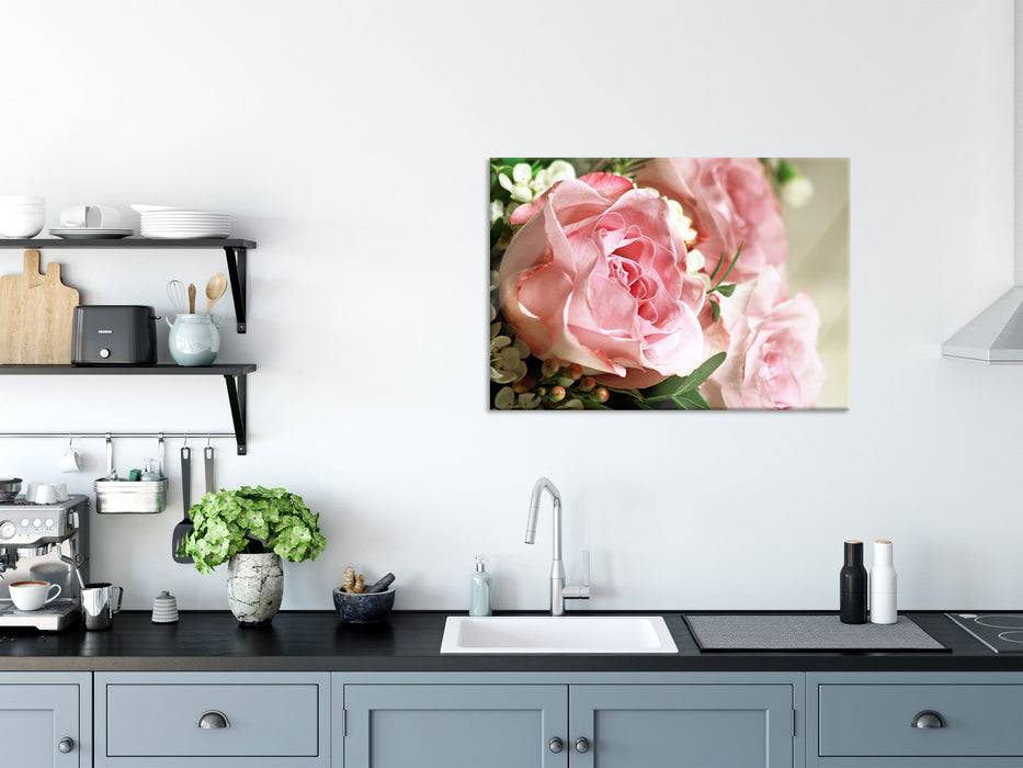 Pixxprint Rosenstrauß, Glasbild Clearance-Verkauf