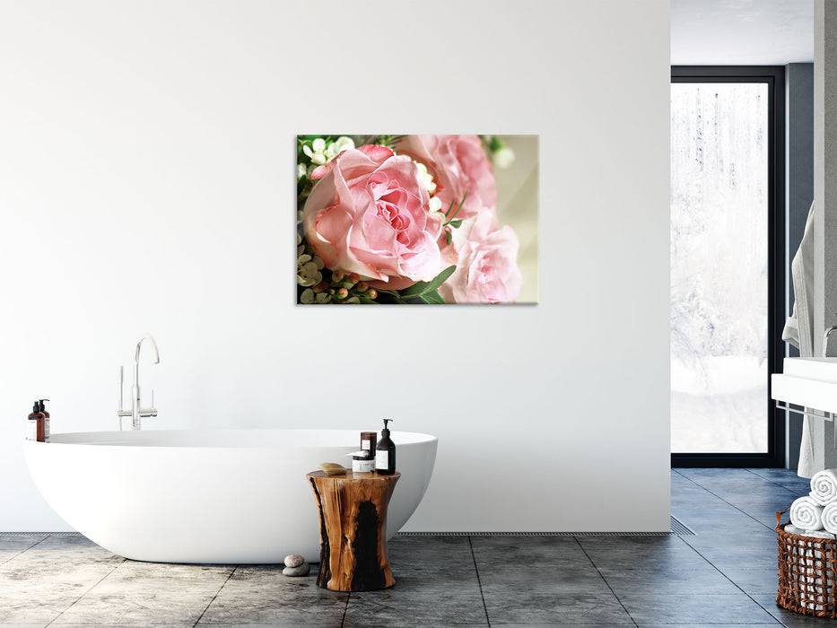 Pixxprint Rosenstrauß, Glasbild Clearance-Verkauf