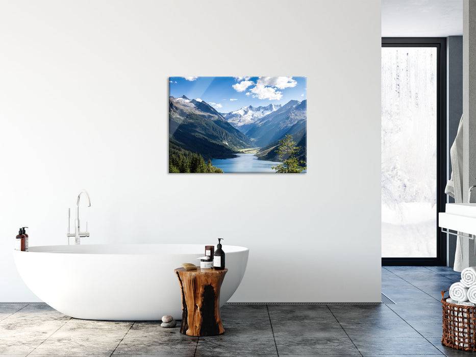 Pixxprint See an Bergen, Glasbild Speichern exportieren