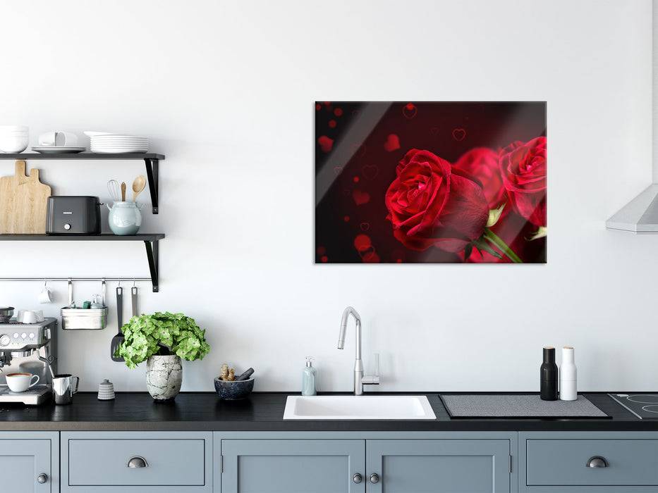 Pixxprint Rosen, Glasbild Günstig kaufen