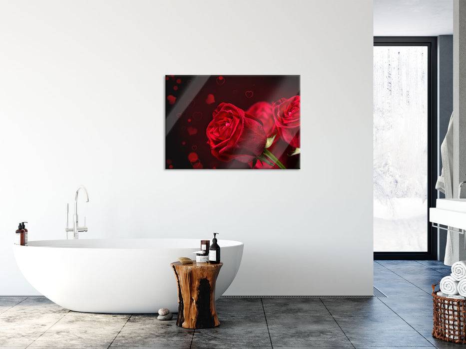 Pixxprint Rosen, Glasbild Günstig kaufen