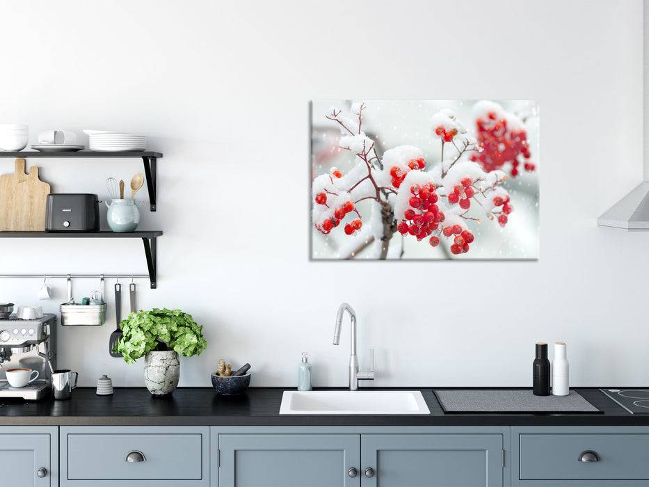 Pixxprint Gefrorene Äste, Glasbild Online Shopping