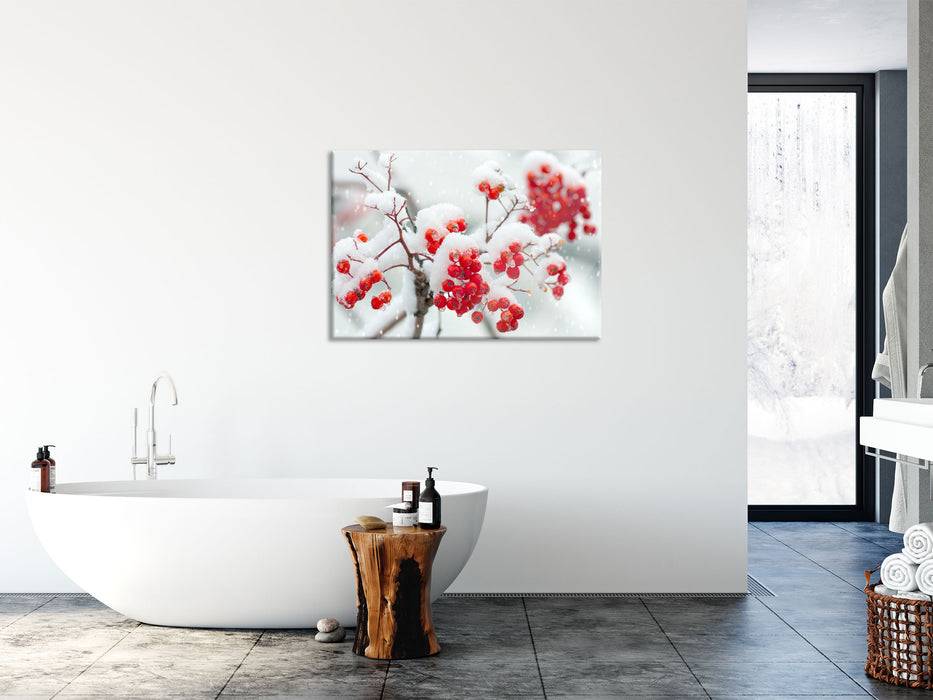 Pixxprint Gefrorene Äste, Glasbild Online Shopping