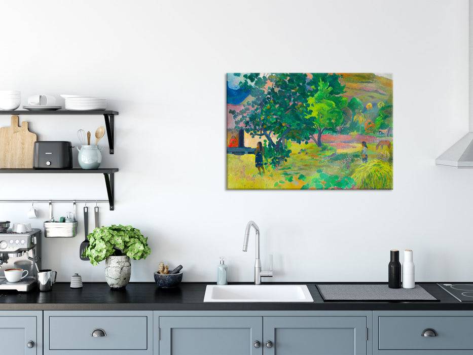 Pixxprint Paul Gauguin - Das hausTe Fare, Glasbild Neueste Mode