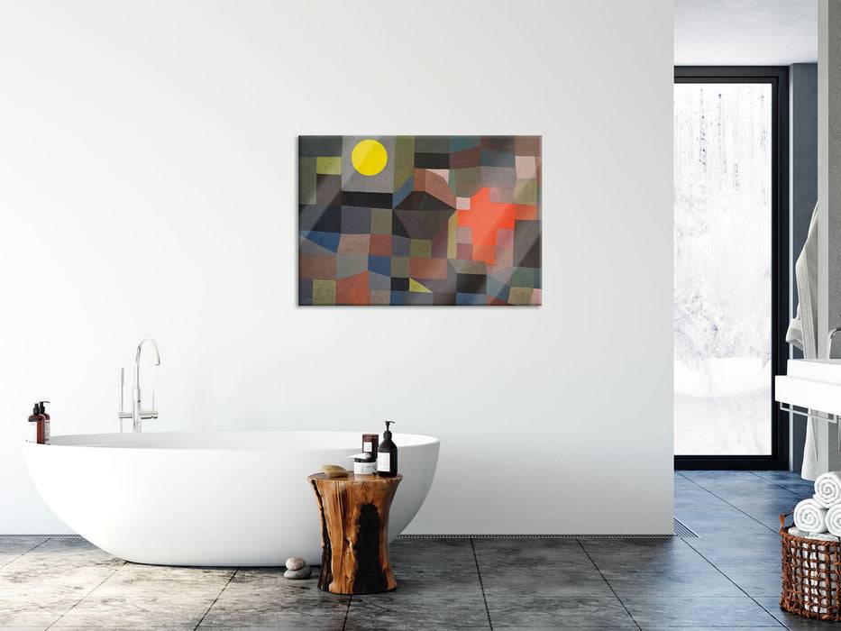 Pixxprint Paul Klee - Feuer bei Vollmond , Glasbild Online Outlet