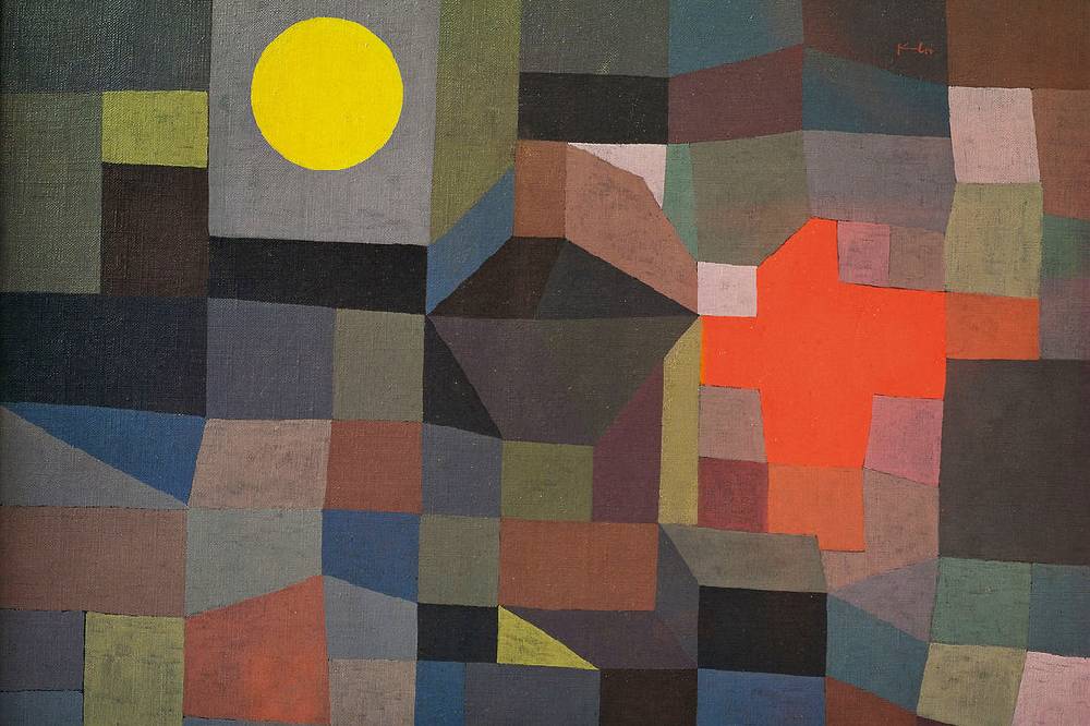 Pixxprint Paul Klee - Feuer bei Vollmond , Glasbild Online Outlet