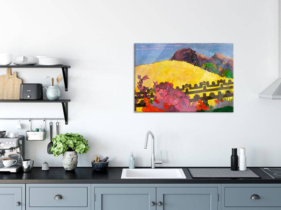 Pixxprint Paul Gauguin - Der heilige BergPARAHI TE MARAE, Glasbild Saisonale Angebote