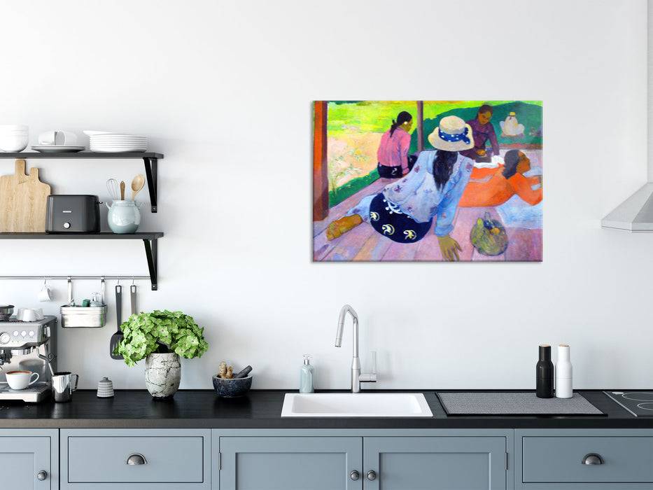 Pixxprint Paul Gauguin - Die Siesta , Glasbild Sonderangebote