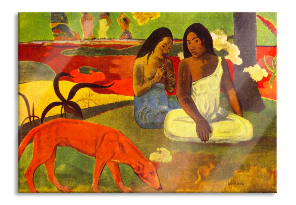 Pixxprint Paul Gauguin - Arearea , Glasbild Super Sparpreis