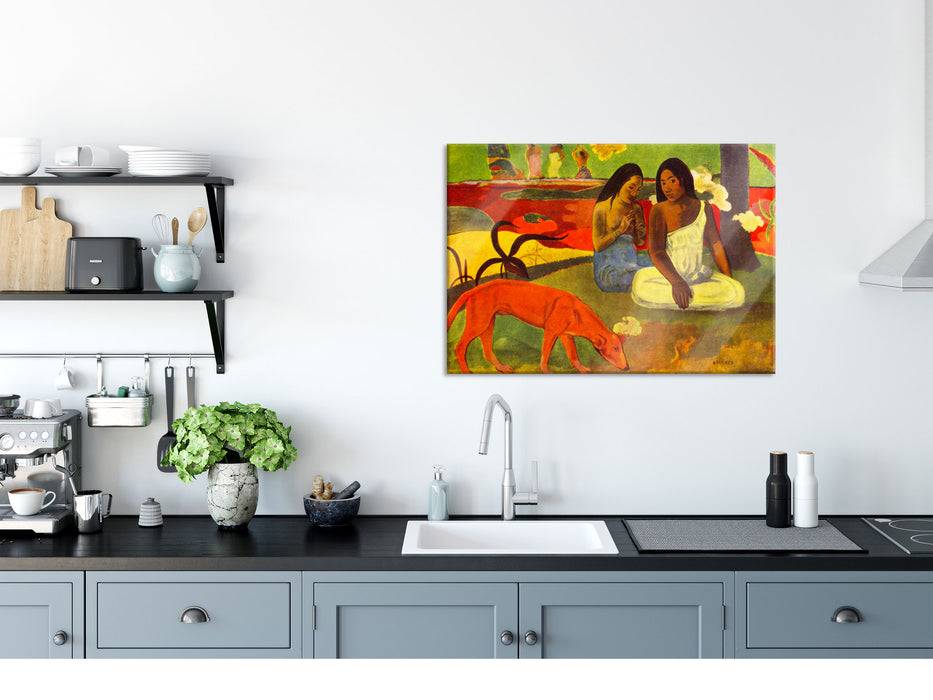 Pixxprint Paul Gauguin - Arearea , Glasbild Super Sparpreis
