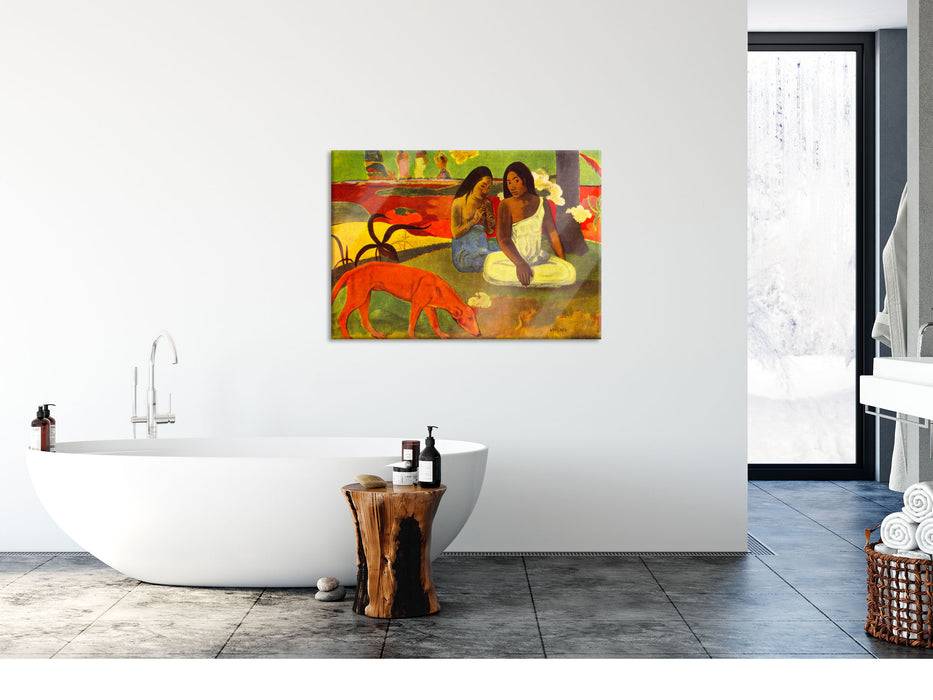 Pixxprint Paul Gauguin - Arearea , Glasbild Super Sparpreis