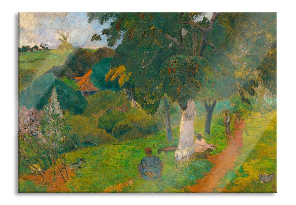 Pixxprint Paul Gauguin - Kommen und GehenMartinique, Glasbild JETZT KAUFEN