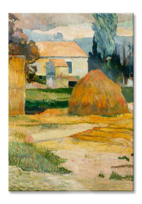 Pixxprint Paul Gauguin - Landschaft bei Arles, Glasbild Neueste Stile