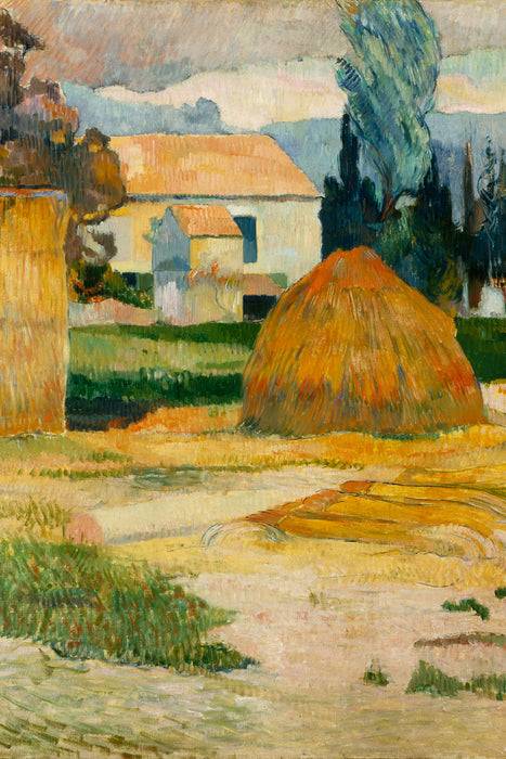 Pixxprint Paul Gauguin - Landschaft bei Arles, Glasbild Neueste Stile