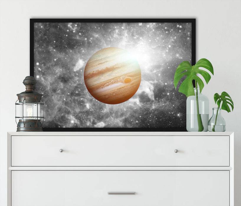Pixxprint Planet Jupiter im Universum, Poster mit Bilderrahmen Bis zu 55% Rabatt