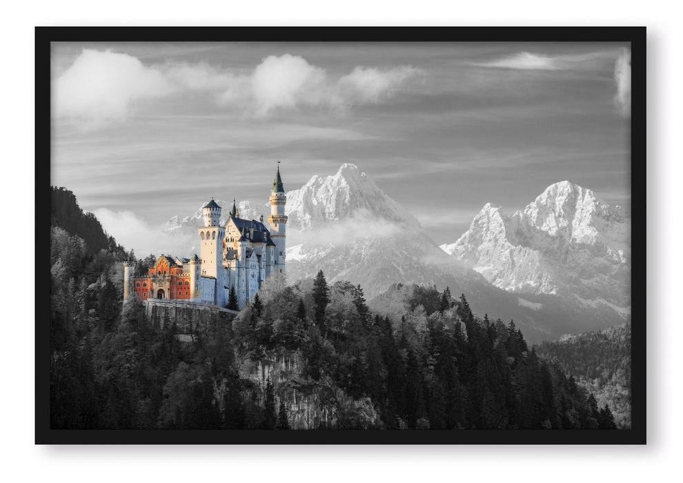 Pixxprint Schloss Neuschwanstein, Poster mit Bilderrahmen Riesige Rabatte