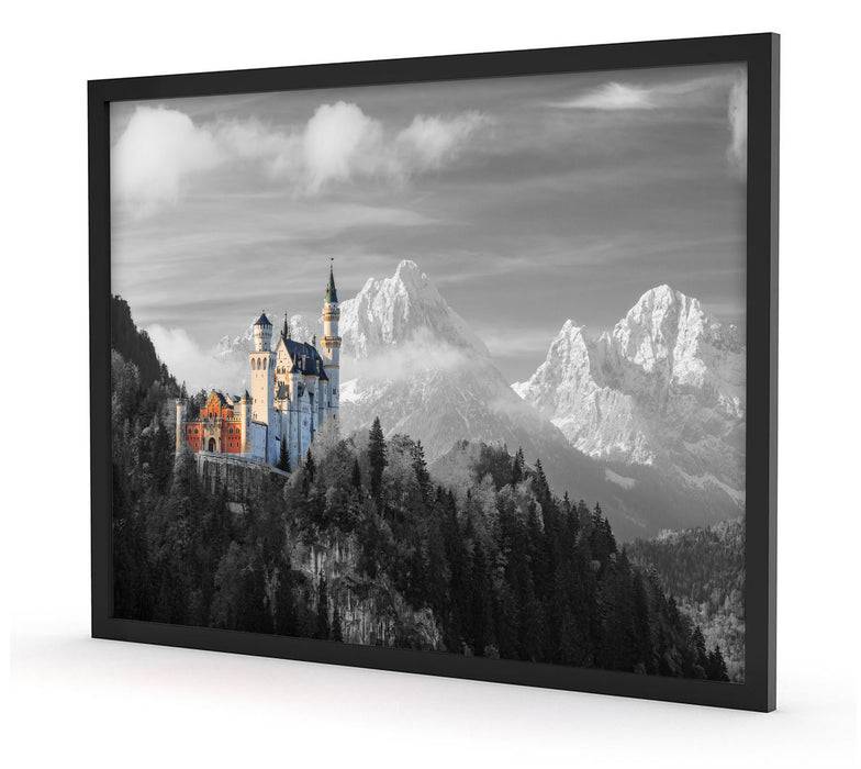 Pixxprint Schloss Neuschwanstein, Poster mit Bilderrahmen Riesige Rabatte