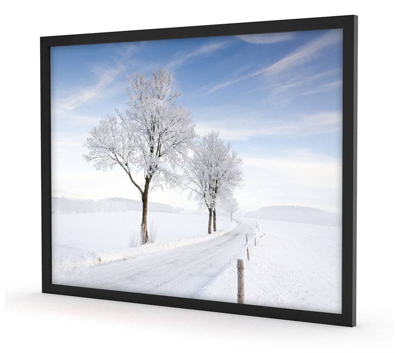 Pixxprint Baum im Schnee, Poster mit Bilderrahmen Günstiger Verkauf
