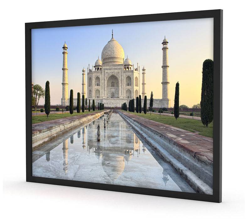 Pixxprint Taj Mahal, Poster mit Bilderrahmen Blitzverkäufe