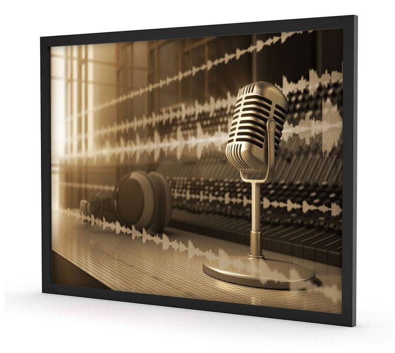 Pixxprint Musikstudio, Poster mit Bilderrahmen Rabatt