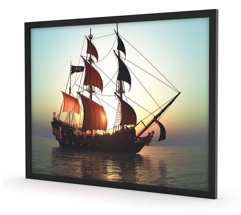 Pixxprint Altes Segelschiff, Poster mit Bilderrahmen Günstig kaufen