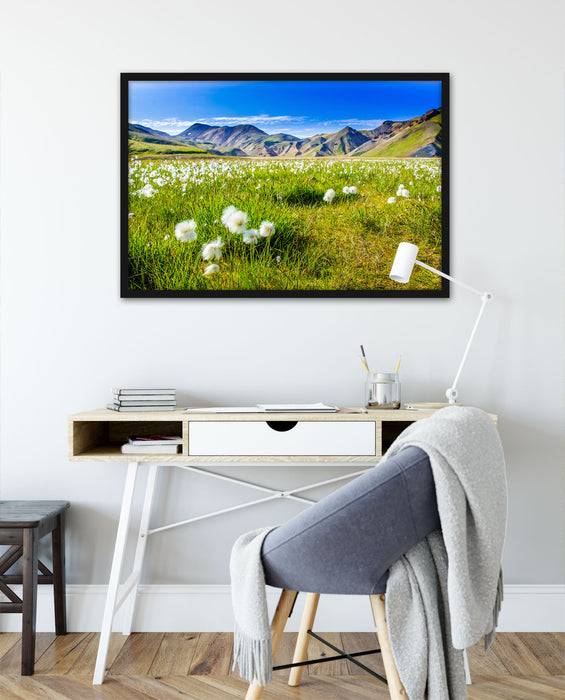 Pixxprint Alpenwiese, Poster mit Bilderrahmen Versandkostenfrei