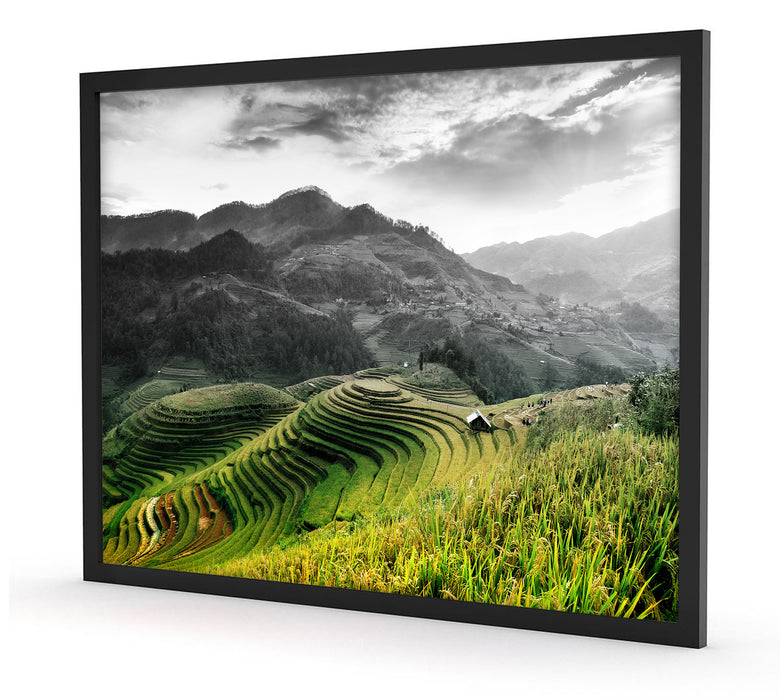 Pixxprint Reisfelder in Vietnam, Poster mit Bilderrahmen Begrenztes Angebot